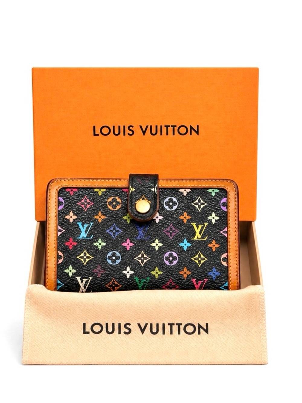 Louis Vuitton Takashi Murakami Monogram Portefeuille Viennois Kisslock Wallet